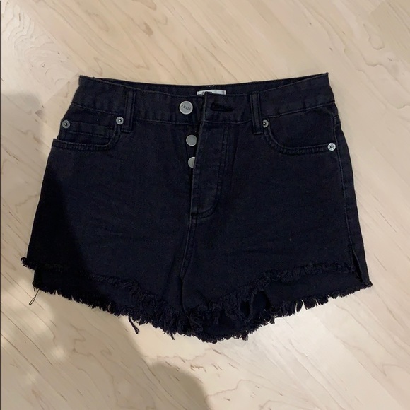 Amuse Society Pants - black denim shorts